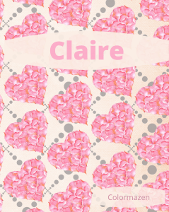 Claire Pink Valentine Notebook