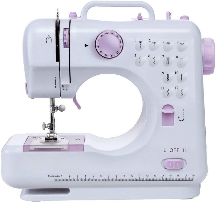 12 Stitch Multi-Function Sewing Machine, Household Sewing Machine, Electric Sewing Machine, Mini Portable Sewing Machine,Double-line Two-speed Reverse Stitch