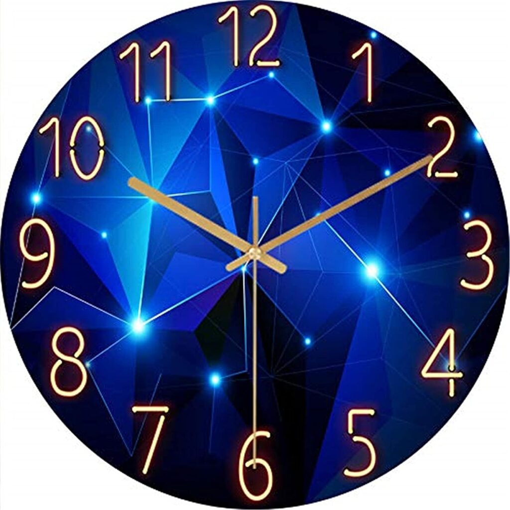 ACCSHINE Wall Clock Without Ticking Sound, Silent, Modern, 30 cm Quartz, Large Battery-Operated Wall Clock, Easy to Read for Living Room, Home, Kitchen, Bedroom, Office