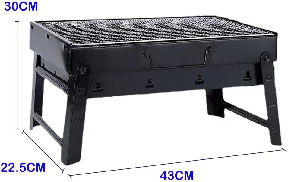 Armo® Stainless Steel Portable BBQ Barbecue Outdoor Garden Tabletop BBQ For Picnic Garden Terrace Camping Travel Folding BBQ 15.35x11.41x2.95