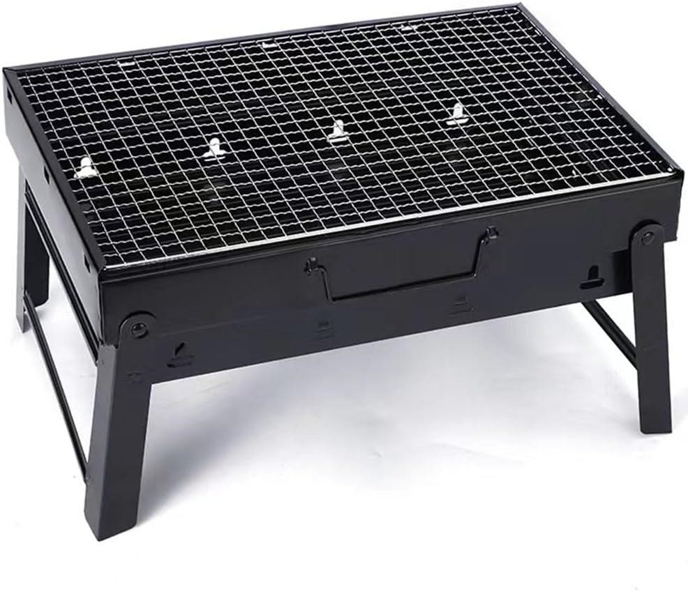 Armo® Stainless Steel Portable BBQ Barbecue Outdoor Garden Tabletop BBQ For Picnic Garden Terrace Camping Travel Folding BBQ 15.35x11.41x2.95