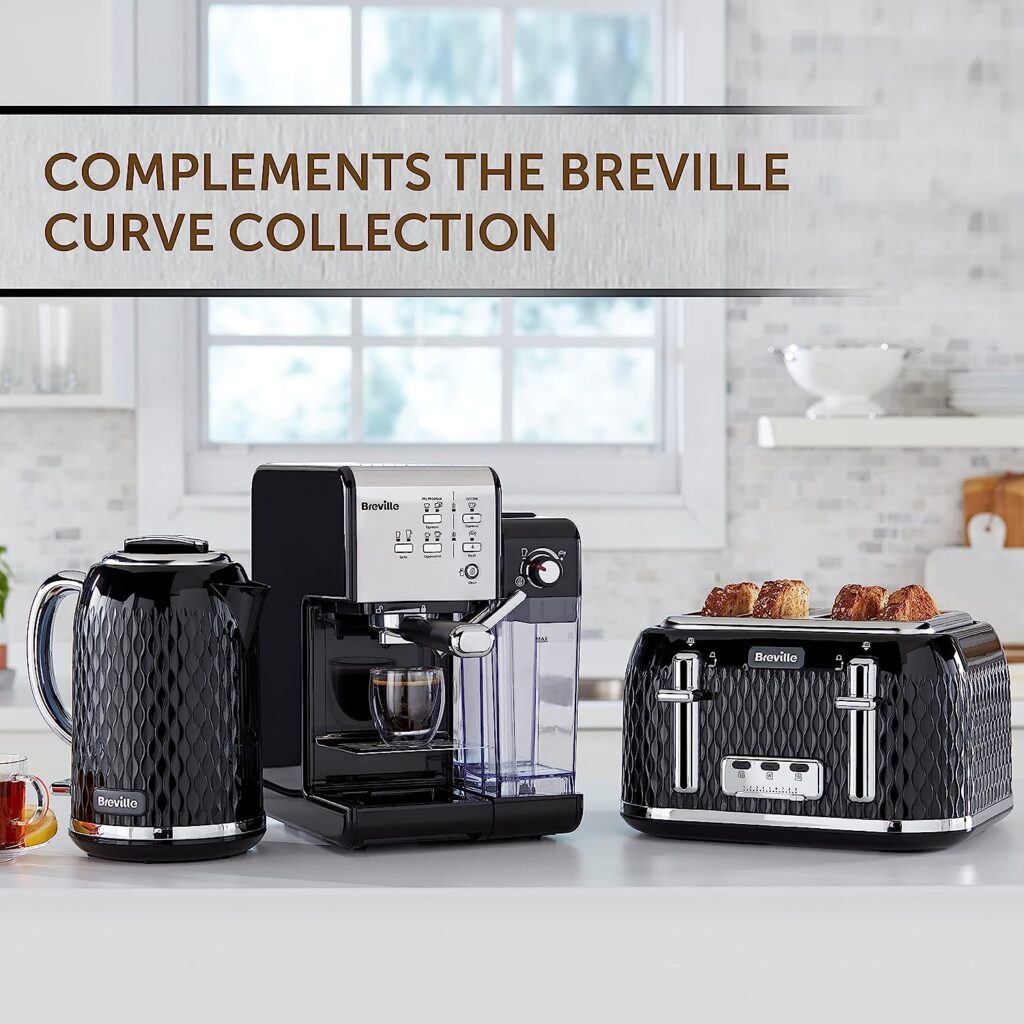 Breville One-Touch CoffeeHouse Coffee Machine | Espresso, Cappuccino Latte Maker | 19 Bar Italian Pump | Automatic Milk Frother | ESE Pod Compatible | Black [VCF107]
