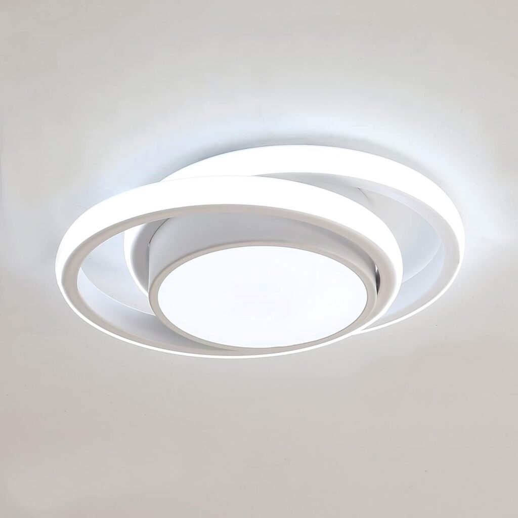 Comely LED Ceiling Lights, 32W 2350lm Lighting Fixture, Dia 28cm Round Modern Design Ceiling Lighting for Hallway Balcony Bedroom Corridor, Cold White 6500K