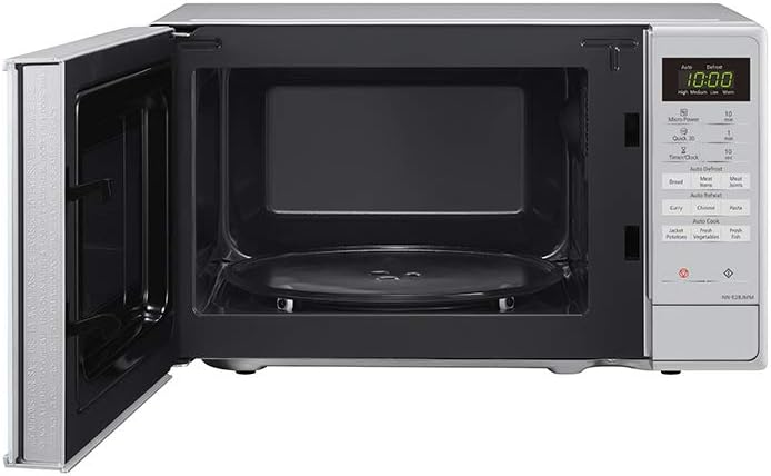 Panasonic NN-E28JMMBPQ Compact Solo Microwave Oven with Turntable, 800 W, 20 Litres, Silver