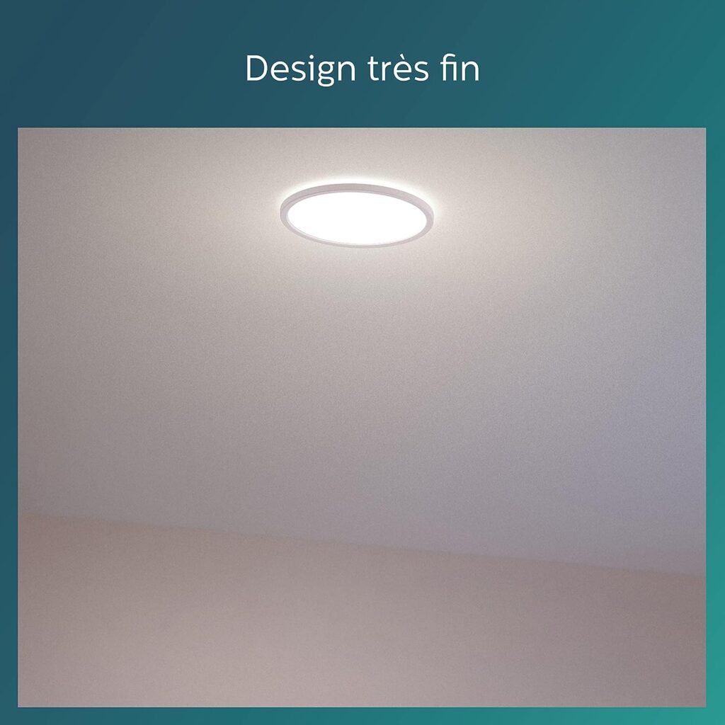 PHILIPS LED Superslim Ceiling Light 40K 15W, Cool White. with SceneSwitch Technology. for Indoor Lighting, Livingroom and Bedroom.