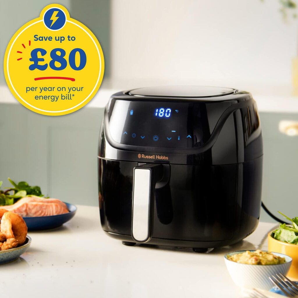 Russell Hobbs 27160 SatisFry Medium Digital Air Fryer, Energy Saving Airfryer with 10 Cooking Functions including Bake, Grill and Dehydrate, 4 Litre Capacity, Black