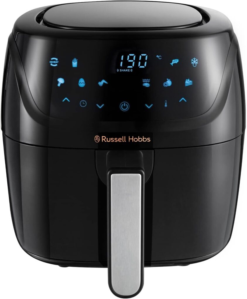 Russell Hobbs 27160 SatisFry Medium Digital Air Fryer, Energy Saving Airfryer with 10 Cooking Functions including Bake, Grill and Dehydrate, 4 Litre Capacity, Black