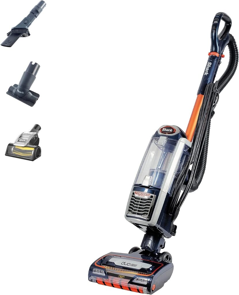 Shark Upright Vacuum Cleaner [NZ801UKT] Powered Lift-Away with Anti-Hair Wrap Technology, Pet Hair, Navy and Orange