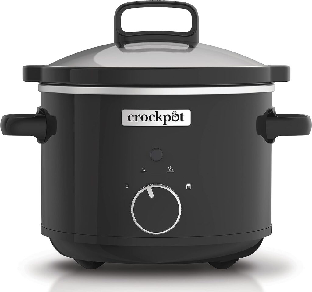 Crockpot Slow Cooker | Removable Easy-Clean Ceramic Bowl | 2.4 L (1-2 People | Energy Efficient | Black [CSC046]