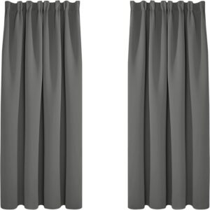 Deconovo Grey Blackout Curtains