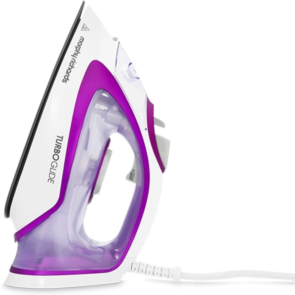 Morphy Richards 302000 Turbo Glide Steam Iron, 3 m Cable, 150 g Steam Shot, Auto Shut Off, 2800 W,Purple