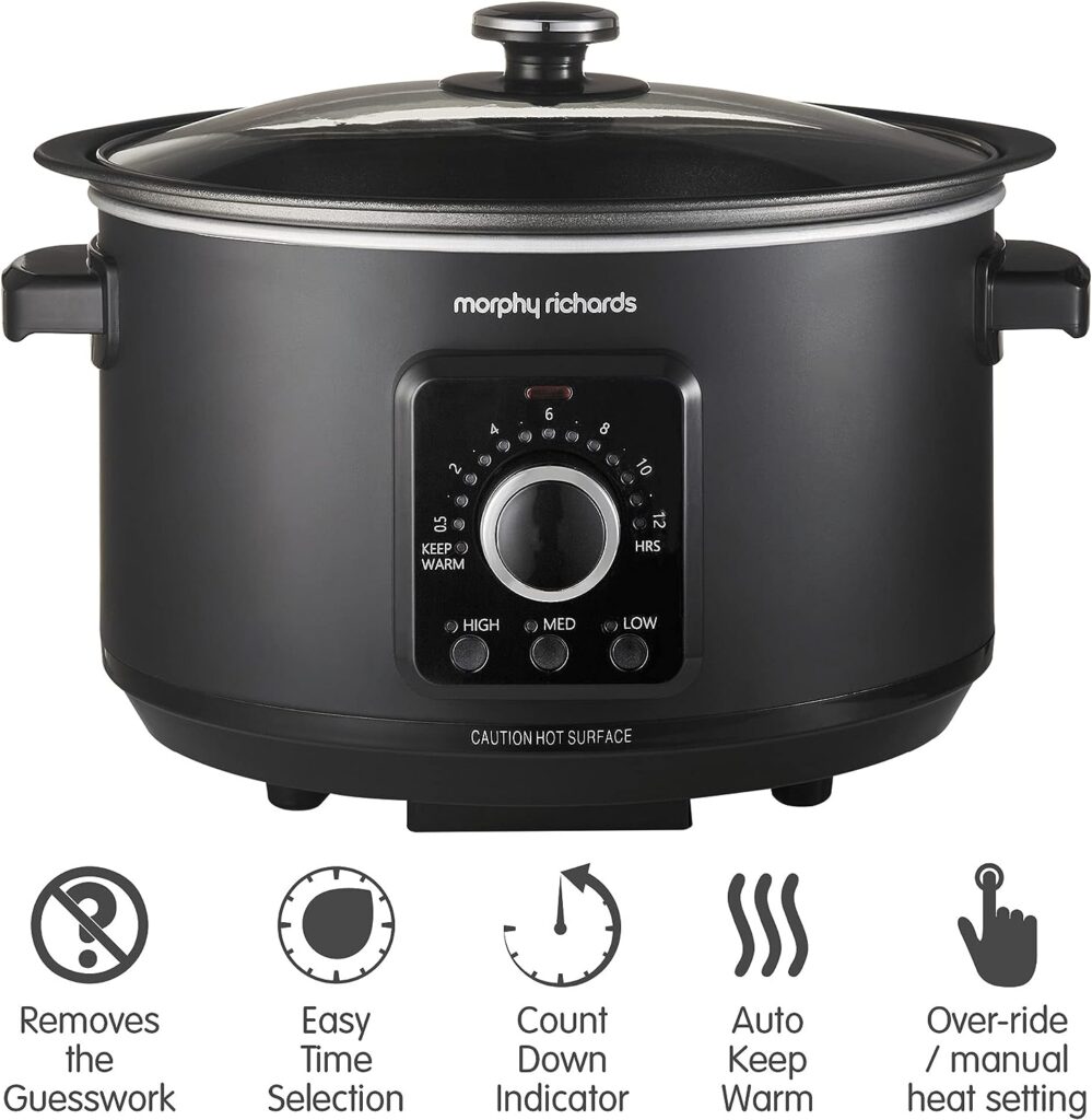 Morphy Richards 460021 3.5 Litre Easy Time Slow Cooker, Black