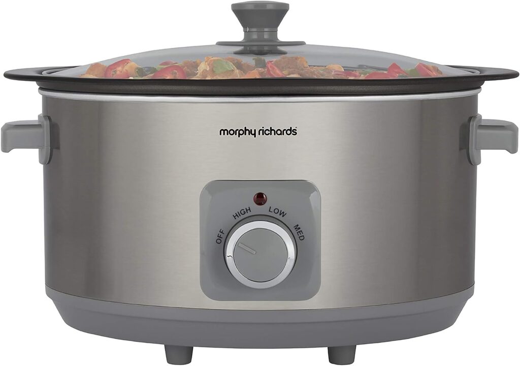 Morphy Richards 461014 Sear Stew 6.5 Litre Aluminium Slow Cooker, One-Pot Solution