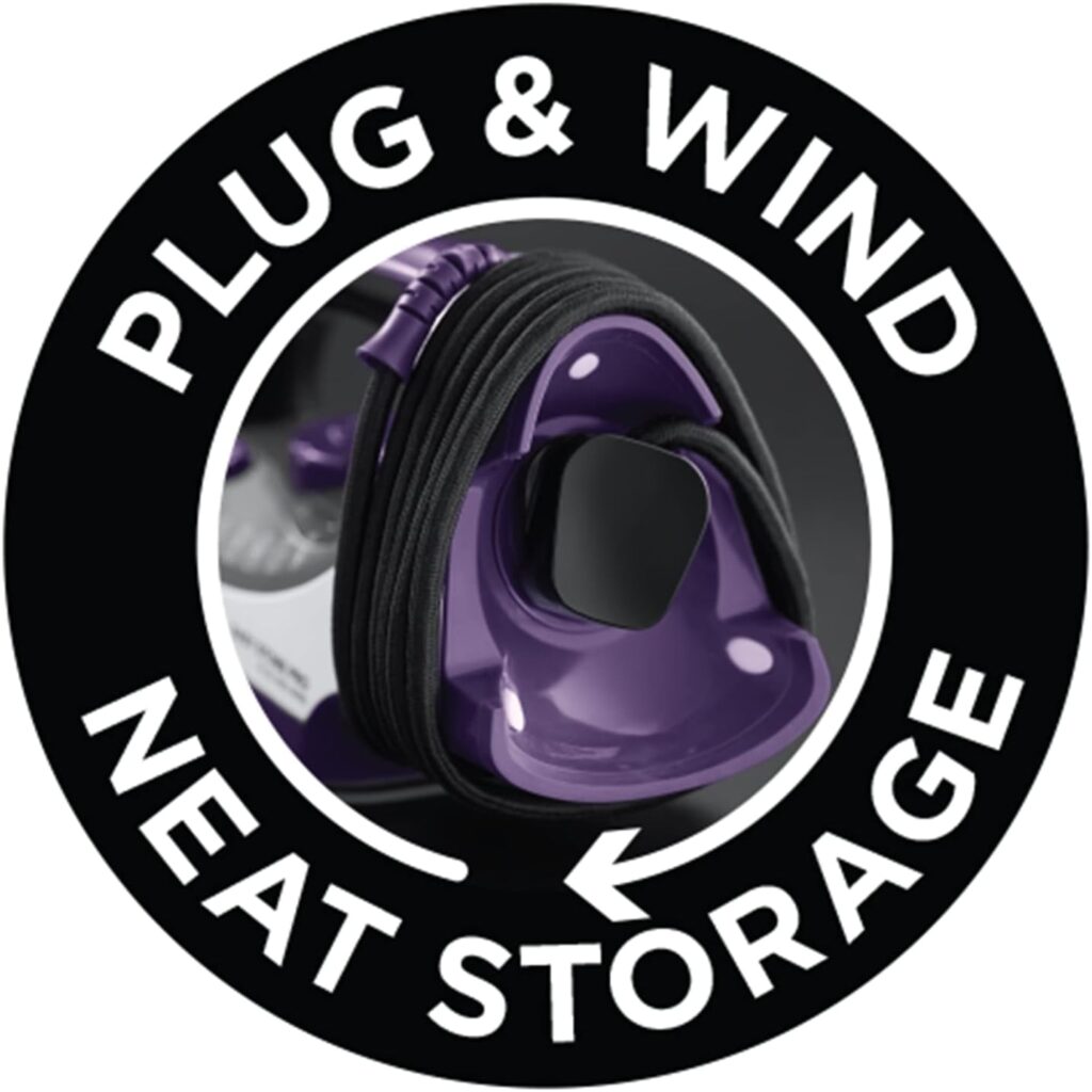 Russell Hobbs 23780 Easy Store Pro, Plug Wind Iron,Purple,0.330 Litre, 2400 Watt