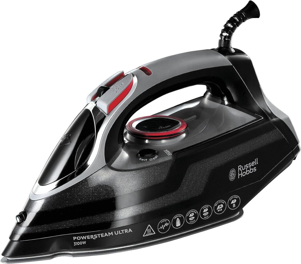 Russell Hobbs Powersteam Ultra 3100 W Vertical Steam Iron 20630 - Black and Grey