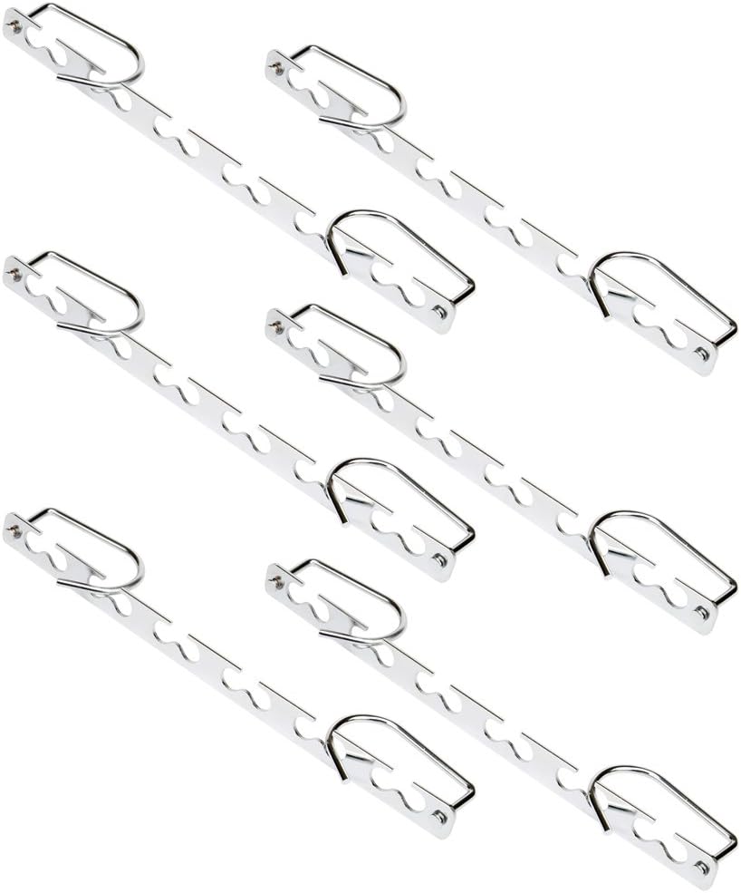 HS 6pcs Wardrobe Clothes Wonder Hanger Hooks Organiser Magic Closet Coat Clothing Organiser Hanging Hangers Metal (Pack of 6)