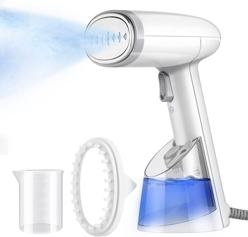 Mioduro Clothes Steamer Handheld,Portable Garment Steamer Iron for Clothes with 250 ml Tank, for Vertical and Horizontal Steaming, Fast Heat-up, Fast Wrinkle Removal 1400W