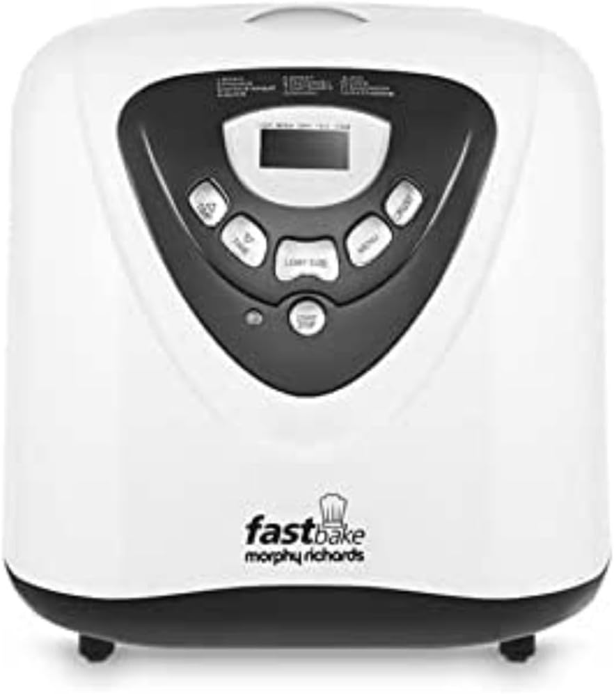 Morphy Richards Fastbake Breadmaker - Multi-use - White - 1lb, 1.5lb, 2lb Loaf Sizes - 48281