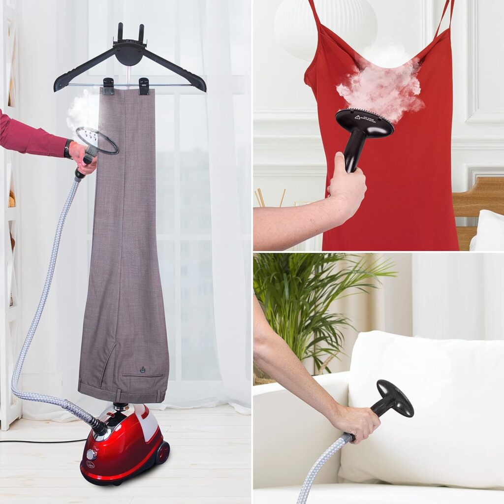 Quest 42320 Upright Garment and Fabric Steamer / Fast Heating / Removes Creases Wrinkles / 1.8L Tank / Clothes, Curtains, Wedding Dresses, Suits, Sofas and more