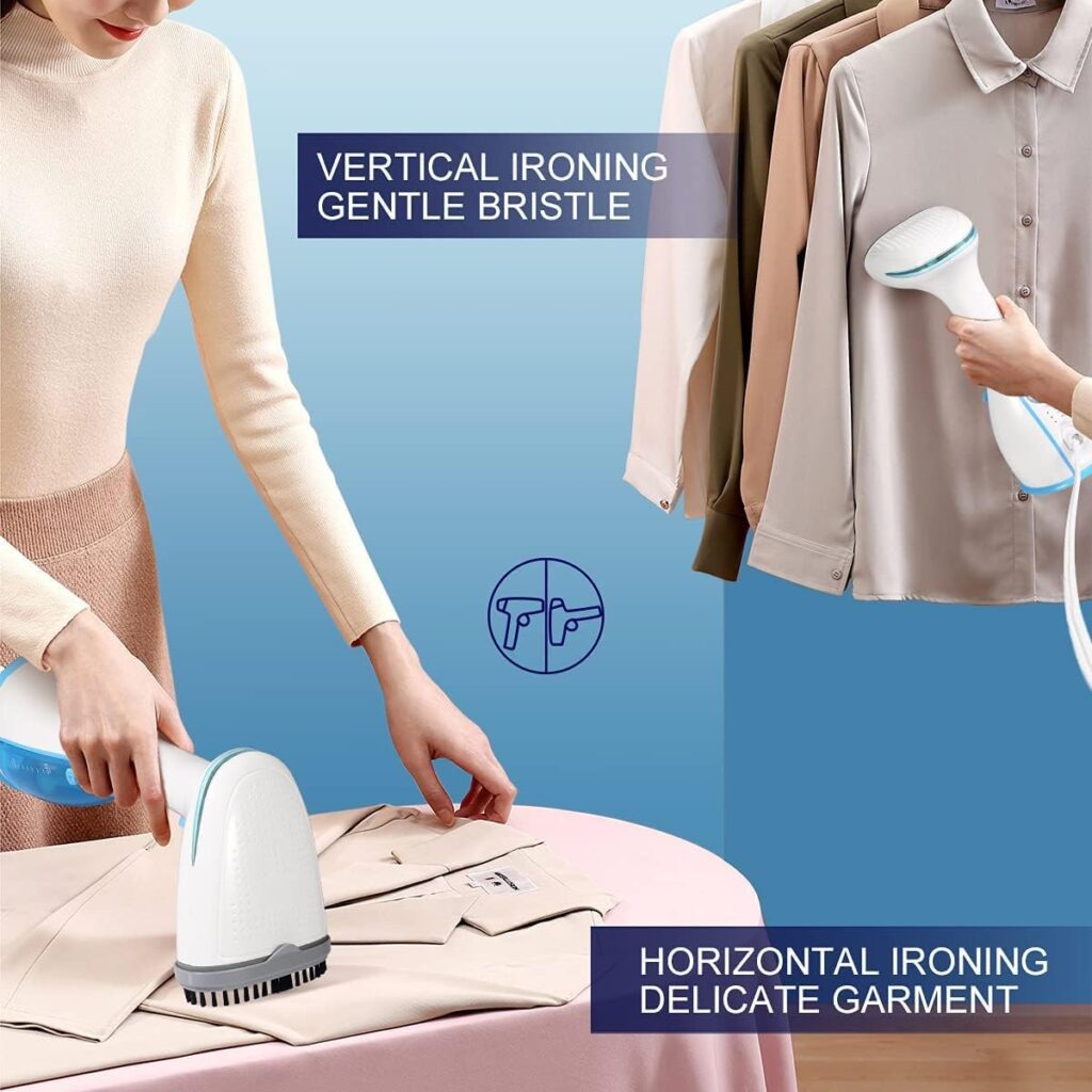 Steamer for Clothes, 15s Heat up Handheld Clothes Steamer with, Portable Garment Steamer Fabric Wrinkles Remover, Travel Steamer for Clothes, Curtains and Toys