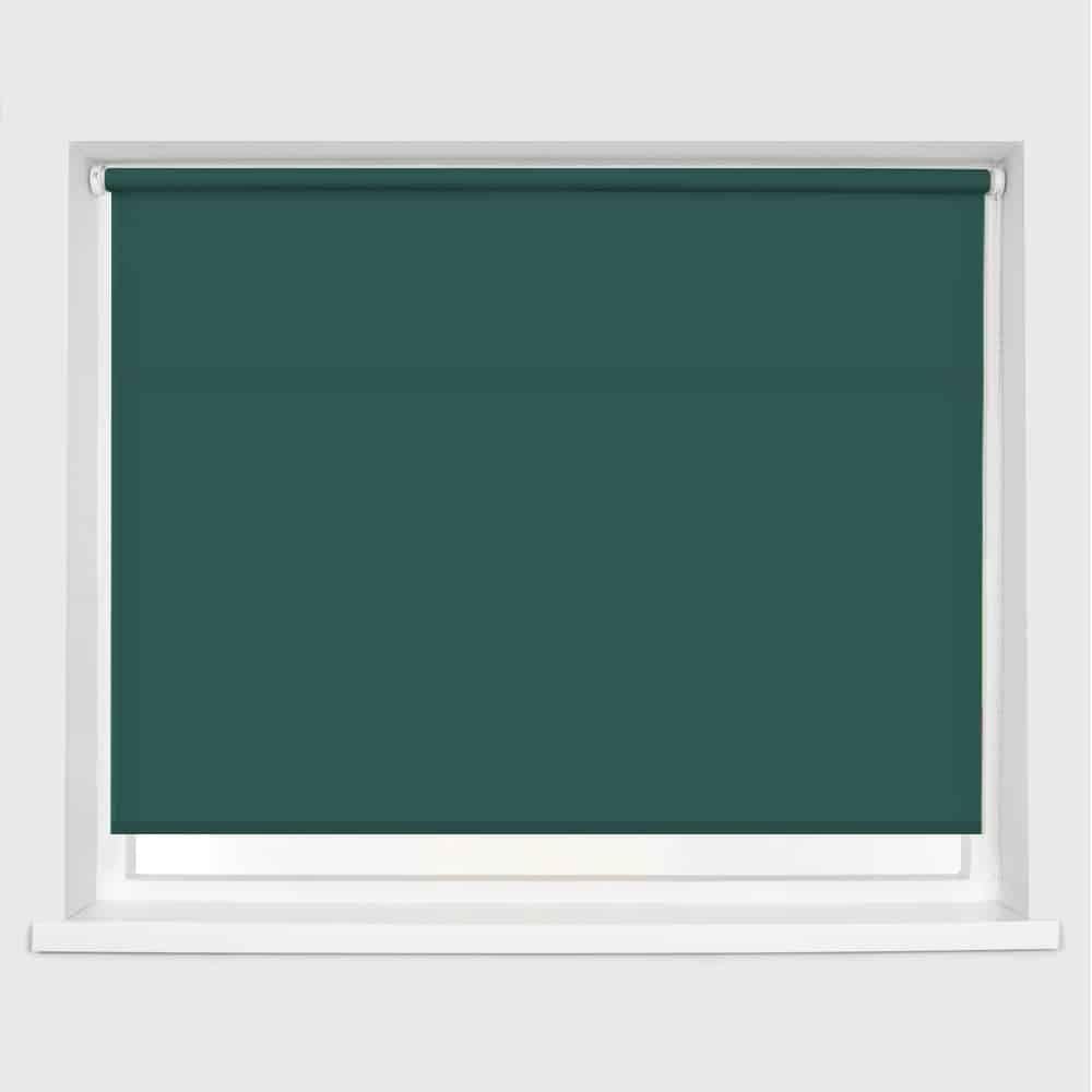 Straight Edge Dim-Out Roller Blind - Easy Fit Home Office - 60cm Width x 160cm Width Drop - Dark Grey