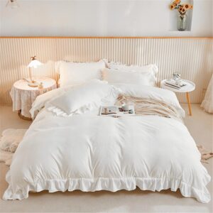 White Ruffle Bedding Set