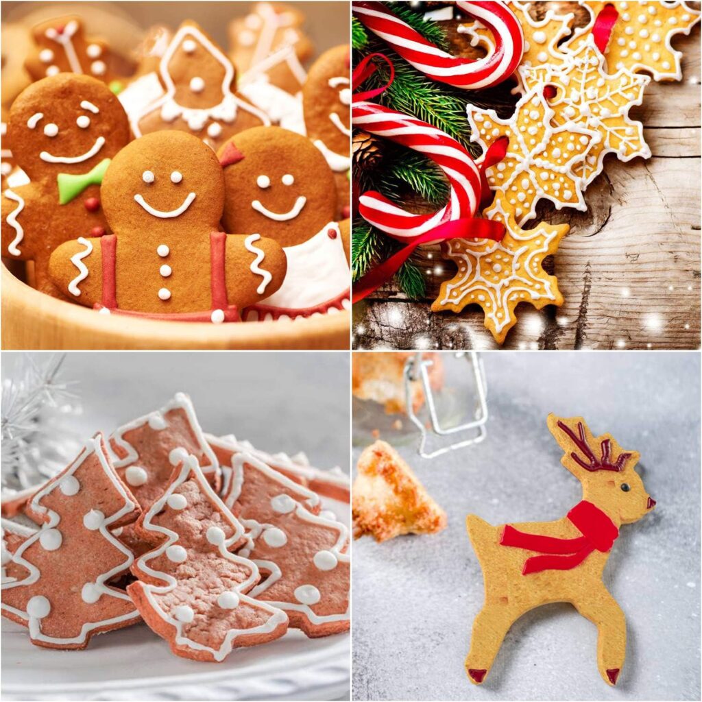 Christmas Cookie Cutter Set - Joyoldelf 5 Piece Stainless Steel Snowflake, Christmas Tree, Reindeer, Gingerbread Boy, Snowman for Kids