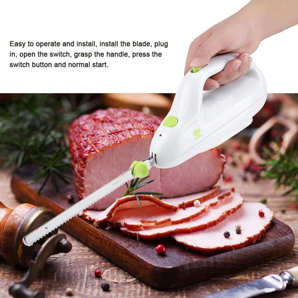 Electric Bread Knife Kitchen Electric Bread Knife Automatic Toast Meat Cutter Stainless Steel Blade 220-240V