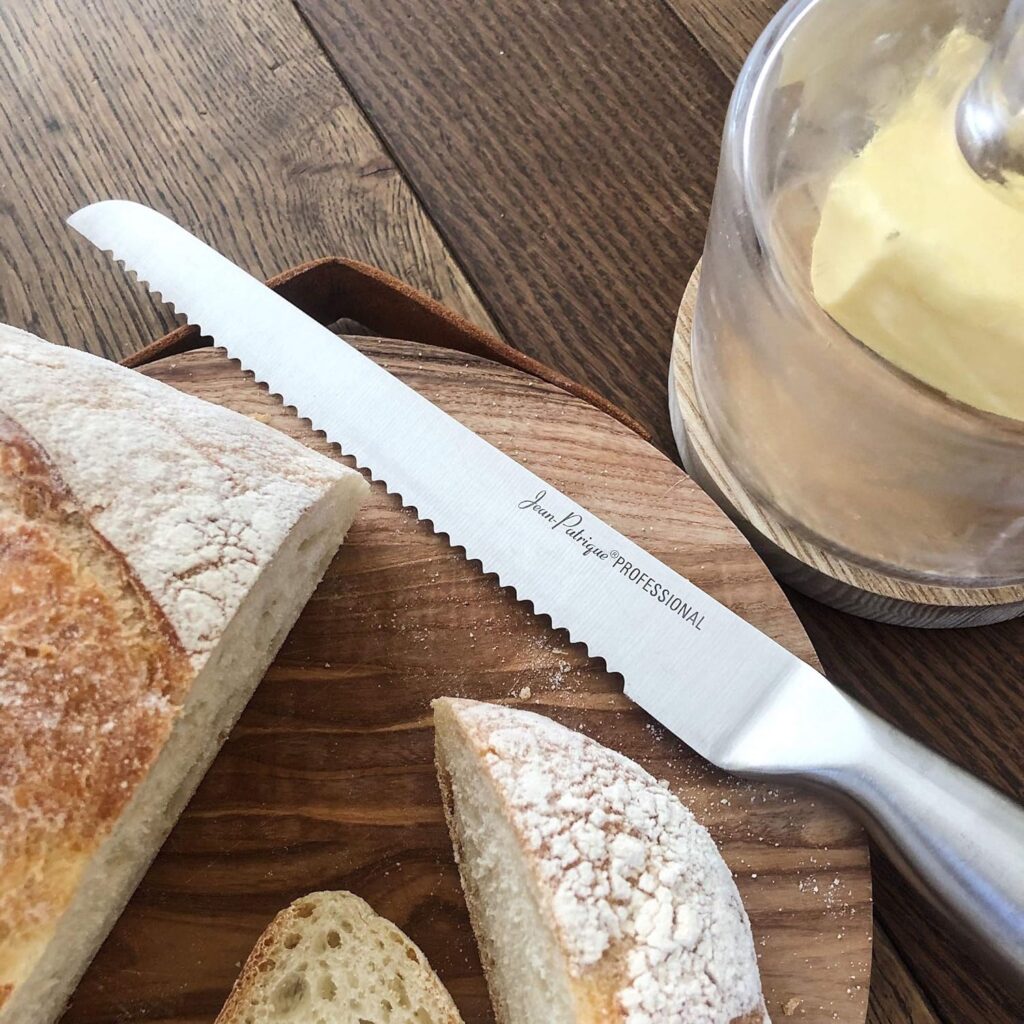 Jean-Patrique Chopaholic Bread Knife - 9 | Homemade Bread and Pastry Knife with Sharp Serrated Blade and a Sleek, Ergonomic Stainless Steel Handle | from
