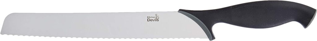 Kitchen Devils Control Bread Knife, Stainless Steel, Black, 44.3 x 3.5 x 2.4 cm