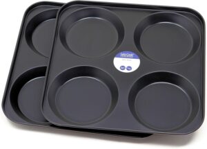 Lets Cook Cookware 4 Cup Yorkshire Pudding Tray Twin Pack