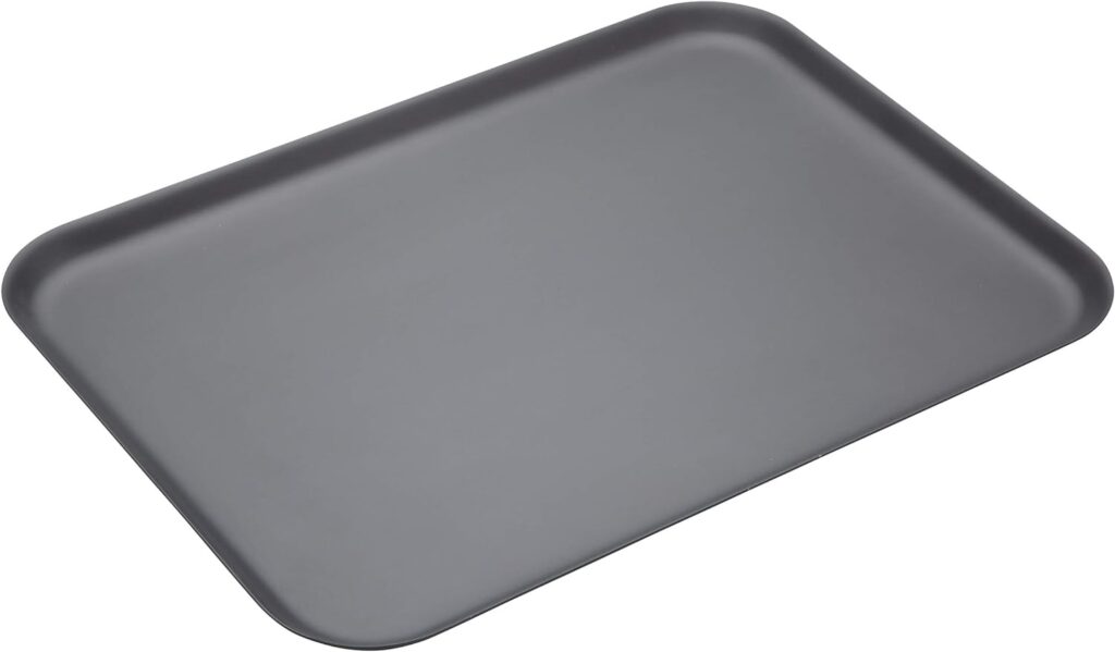 MasterClass Hard Anodised Aluminium Baking Tray, Oven Tin with Teflon, Non Stick Coating, 42 x 31 cm, Black