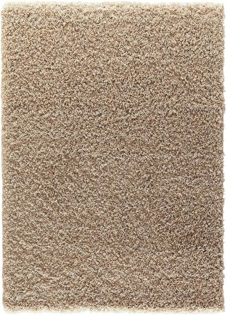 PRIME PLUS EXTRA THICK HEAVY 5CM PILE SOFT SHAGGY RUGS MODERN AREA RUGS BEDROOM HALL RUGS (Dark Beige, 120 x 170cm)