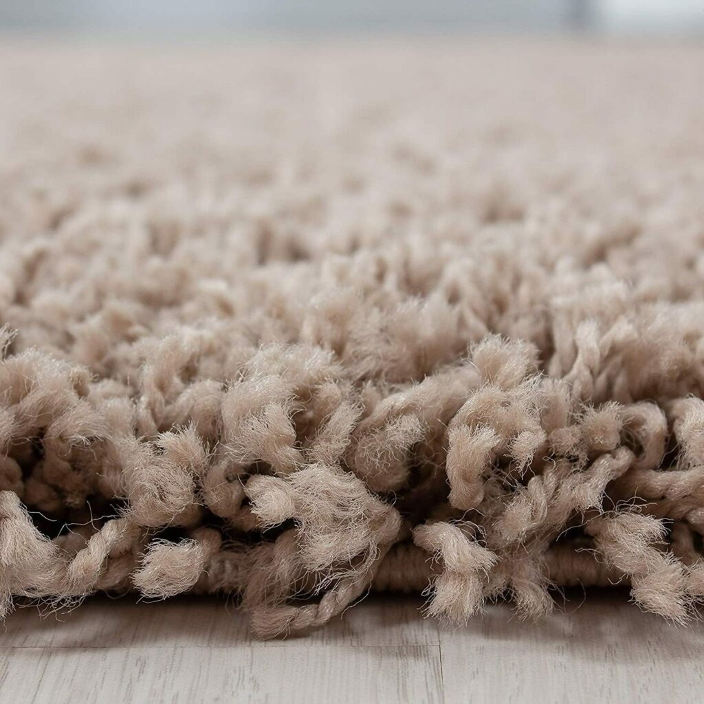 PRIME PLUS EXTRA THICK HEAVY 5CM PILE SOFT SHAGGY RUGS MODERN AREA RUGS BEDROOM HALL RUGS (Dark Beige, 120 x 170cm)