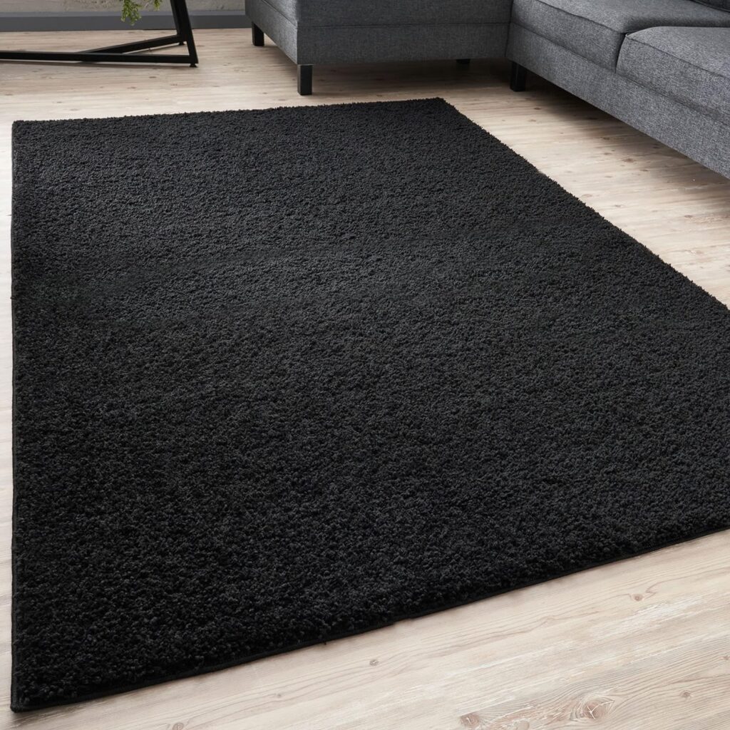 THE RUGS Living Room Rug - Shaggy Soft And Elegant Carpets For The Bedrooms And Kitchen, Easy To Clean, Many Different Sizes (80x150 cm, Grey)