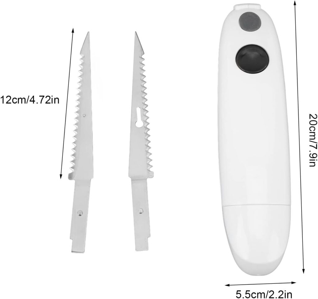 Zerodis Reciprocating Blades, Charger and Case for Fishing Stainless Steel Cordless Rechargeable Electric Fillet Knife Portable Steal Carry Case for Fishing, Filleting, and Outdoors