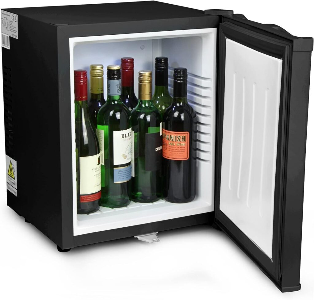 ChillQuiet Silent Mini Fridge 23ltr Black - Completely Quiet Mini Bar, Ideal for Hotels and BBs [Energy Class A]