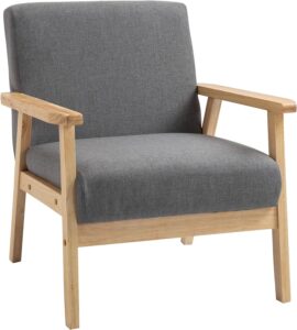 HOMCOM Accent Chair Wood Frame