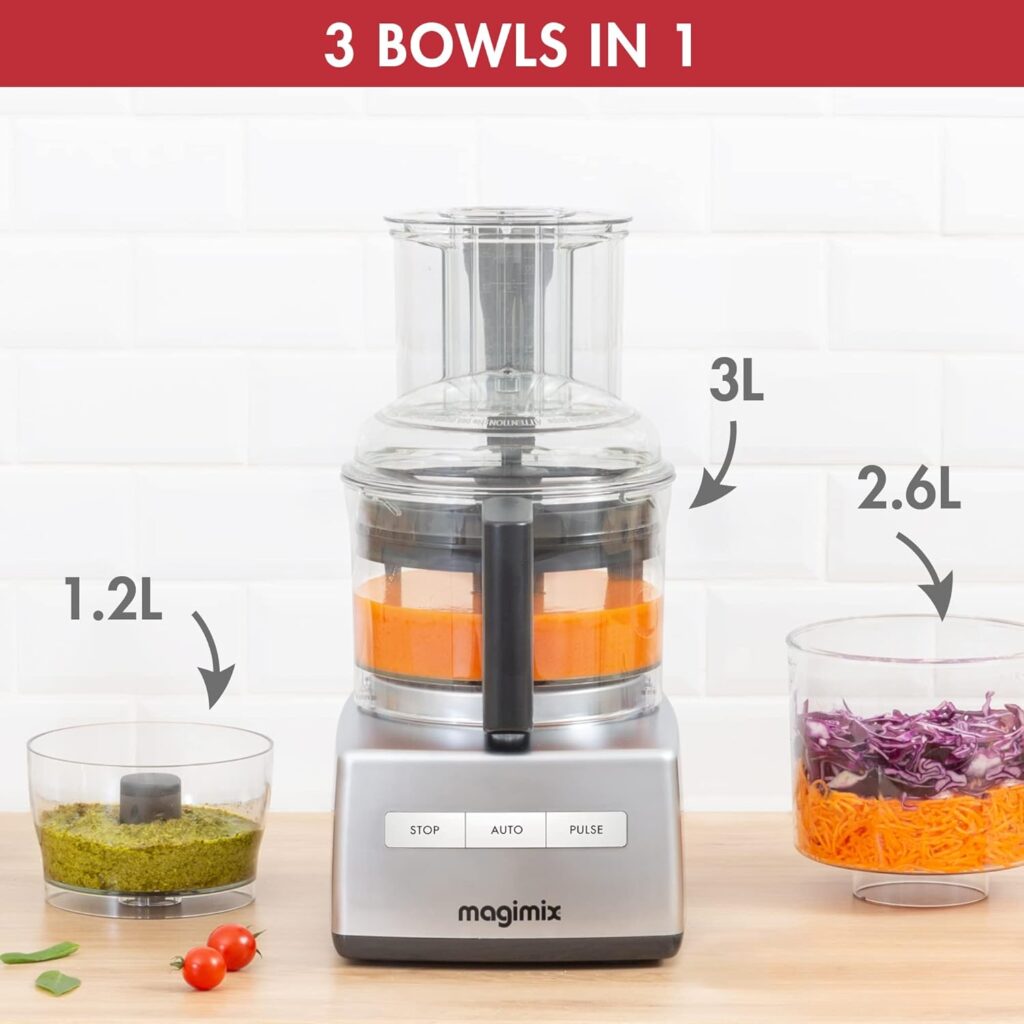 Magimix 4200XL Food Processor | 3L BPA-Free Bowl | Quiet Powerful Motor | Multifunctional 6 in 1 Solution | Satin | 18471