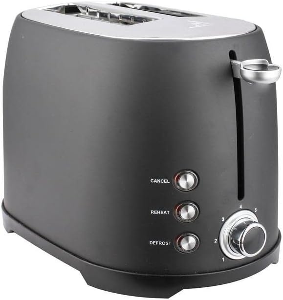 Morrisons Black Siena 2 Slice Toaster