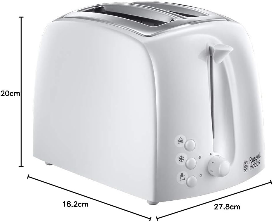 Russell Hobbs 21641 Textures 2-Slice Toaster, 700 - 850 W, Black [Energy Class A]