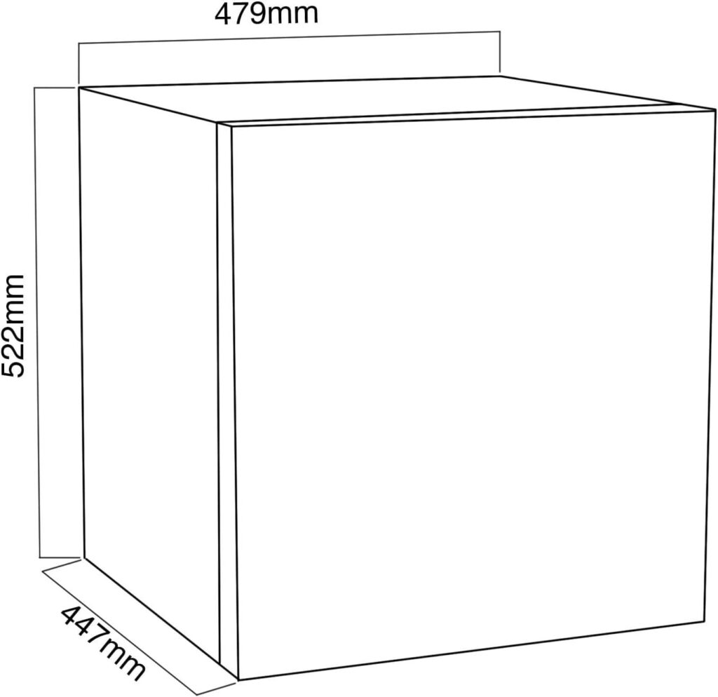 SIA TT01WH 47 Litre White Counter Table Top Mini Drinks Fridge With Ice Box [Energy Class F]