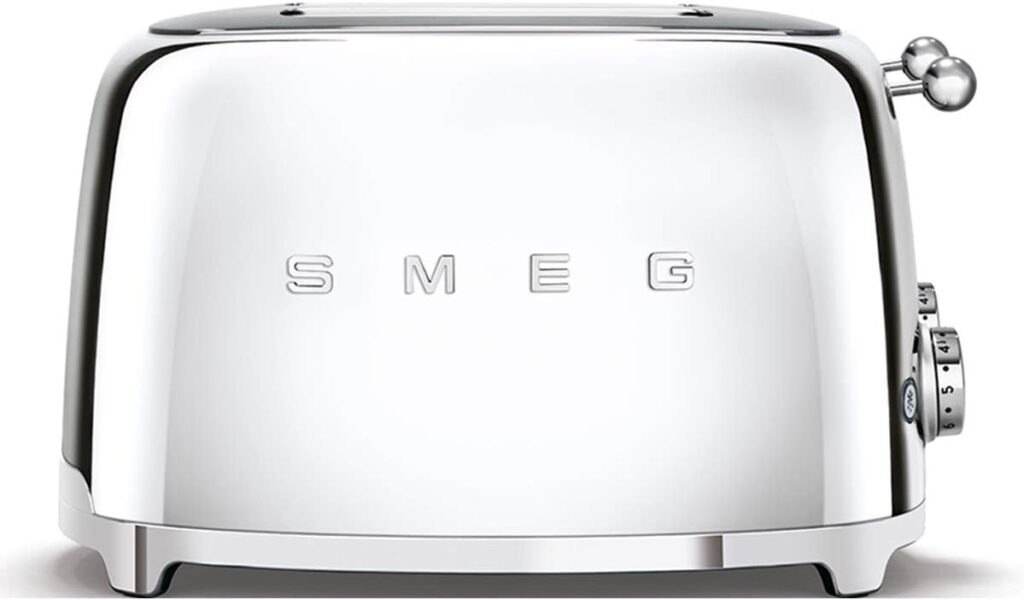 Smeg TSF03SSEU Toaster for Four Slices with a Power of 2000 W TSF03SSEU-chrome, Plastic