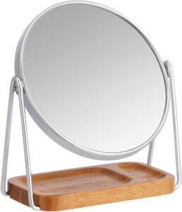 Amazon Basics Round Dressing Tabletop Mount Mirror