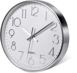 Delgeo Premium Silver Wall Clock
