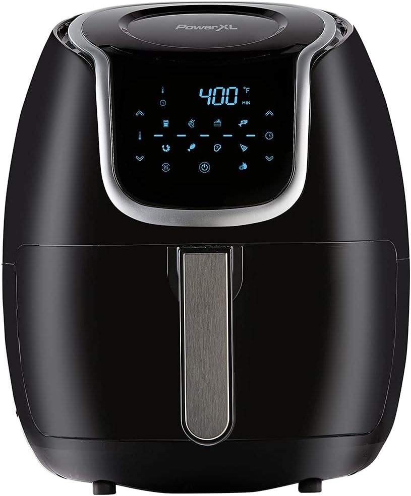 Power XL Vortex Air Fryer 4.7L - 5-in-1 Digital Air Fryer - 360 Degree Cyclonic Air Technology - 1 Large Detachable Basket - Makes Cooking with Less Oil Fat Easier and Quicker