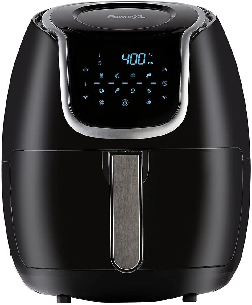 Power XL Vortex Air Fryer 4.7L - 5-in-1 Digital Air Fryer - 360 Degree Cyclonic Air Technology - 1 Large Detachable Basket - Makes Cooking with Less Oil Fat Easier and Quicker