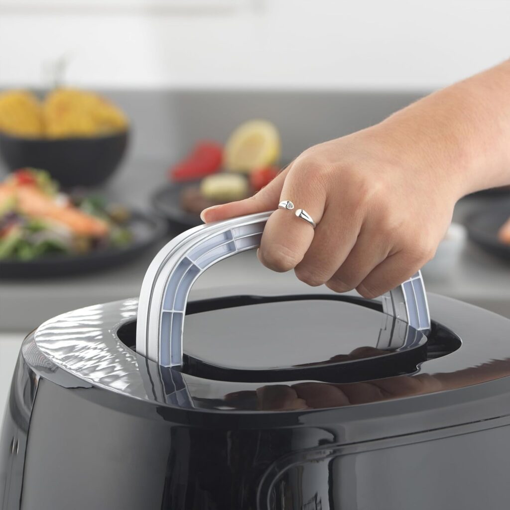 Salter EK2818HV2 3.2L Air Fryer - Compact, Hot Air Circulation, Oil Free, Removable Non-Stick Basket, Temperature Control To 200°C, 7 Functions, Small Household Student Suitable, 30 Min Timer, 1300W