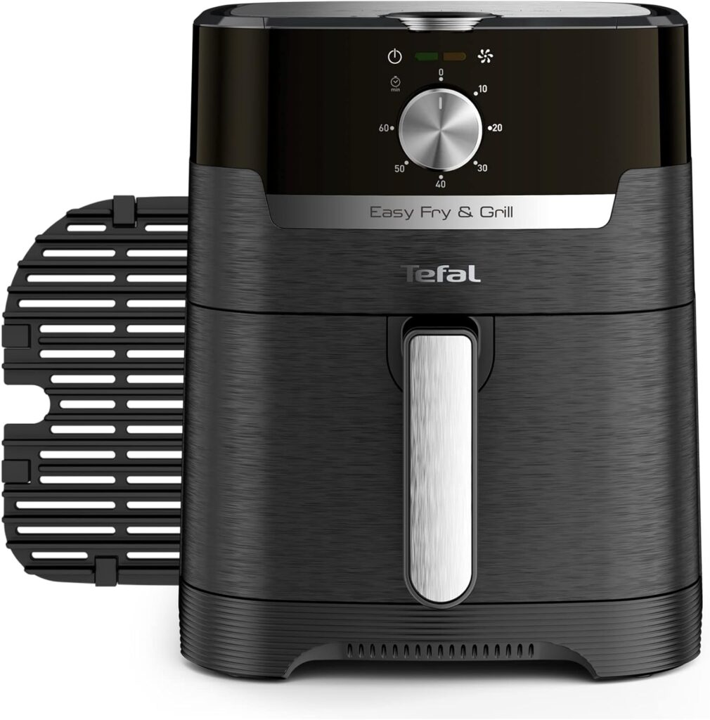 Tefal Easy Fry Max Digital Air Fryer, 5L, 10in1, Uses No Oil, Air Fry, Extra Crisp, Roast, Bake, Reheat, Dehydrate, 6 Portions, Non-Stick, Dishwasher Safe Baskets, Black EY245840