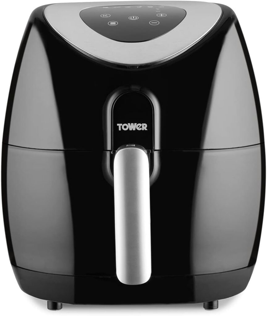 Tower Vortx T17024 Digital Air Fryer Oven with Rapid Air Circulation and 60 Min Timer, 4.3 Litre, Black